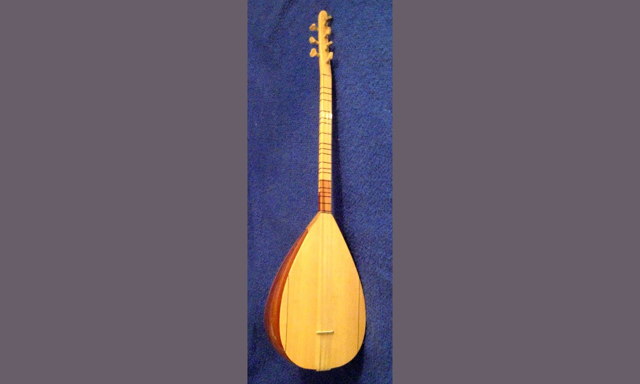 A traditional Turkish saz, a long-necked stringed instrument